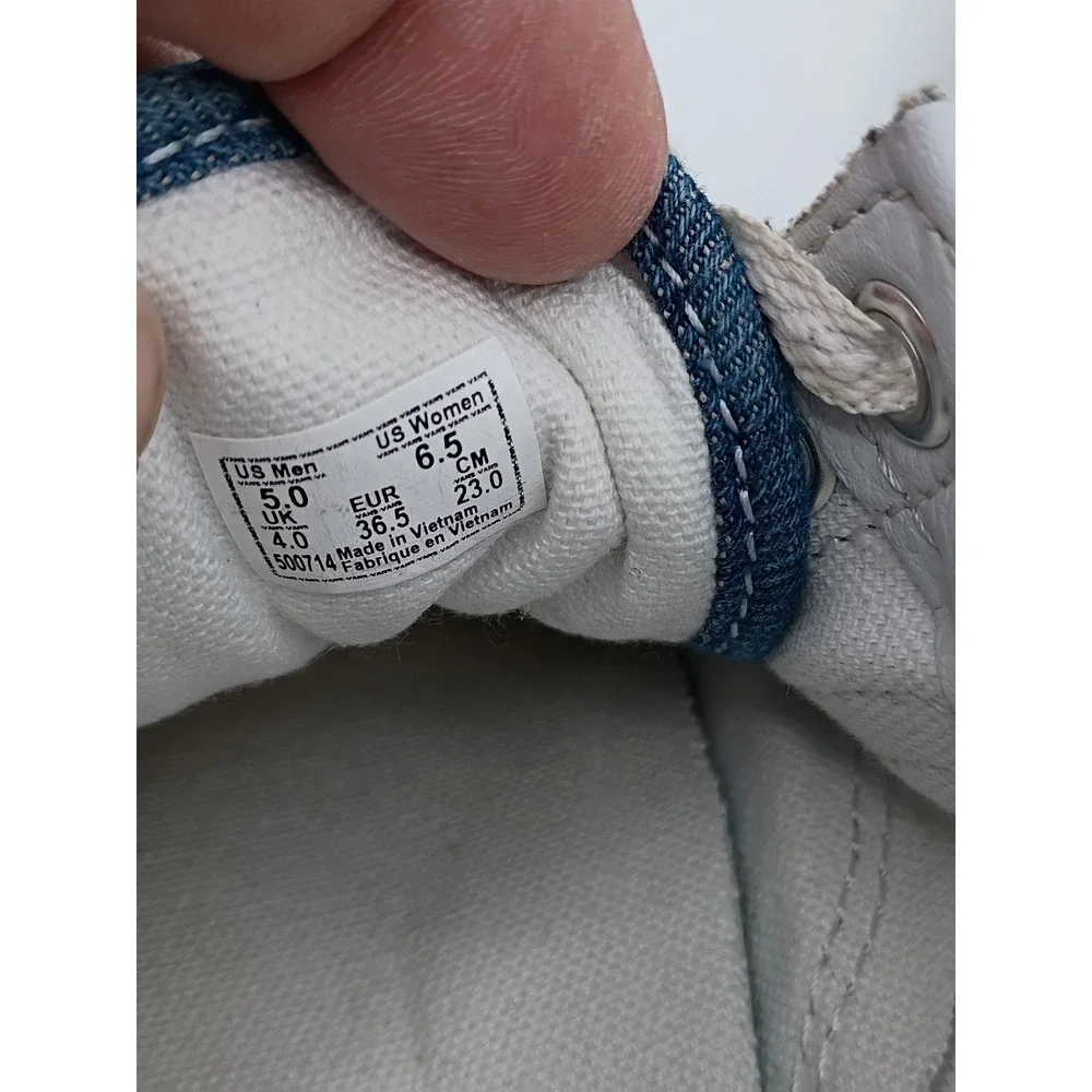 Vans Unisex Old Skool Blue Denim 5 Men 6.5 Women Low Top Skate Shoes